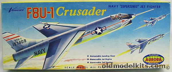 Aurora 1/48 F8U-1 Crusader (F-8) - (F8U1), 119-98 plastic model kit